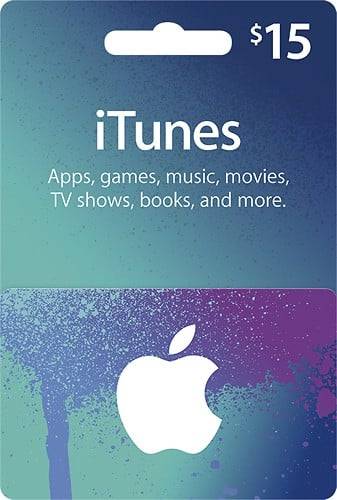 iTunes $15 Gift Card voor Amerikaanse iTunes accounts