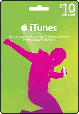 iTunes $10 Gift Card voor de Amerikaanse store