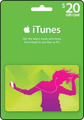 iTunes $20 Gift Card voor Amerikaanse iTunes accounts