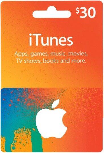 iTunes $30 Gift Card voor Amerikaanse accounts