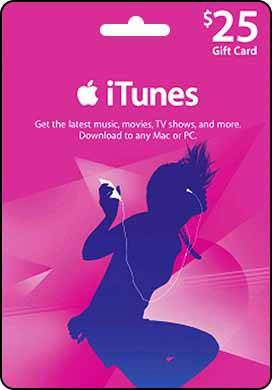 iTunes $25 Gift Card voor Amerikaanse accounts